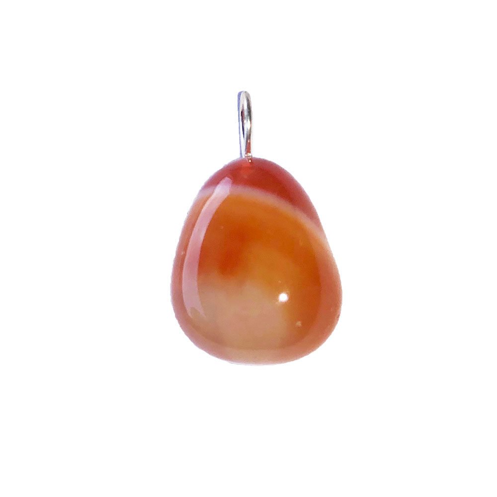 colgante cornalina piedra rodada