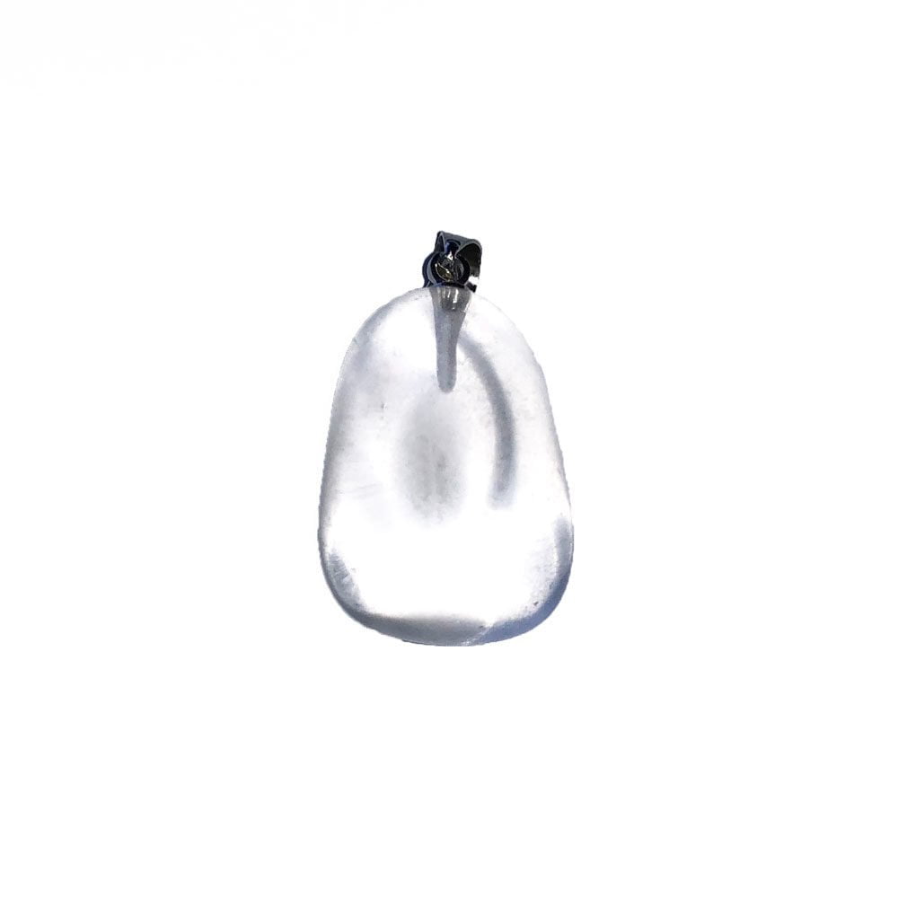 colgante cristal de roca piedra rodada