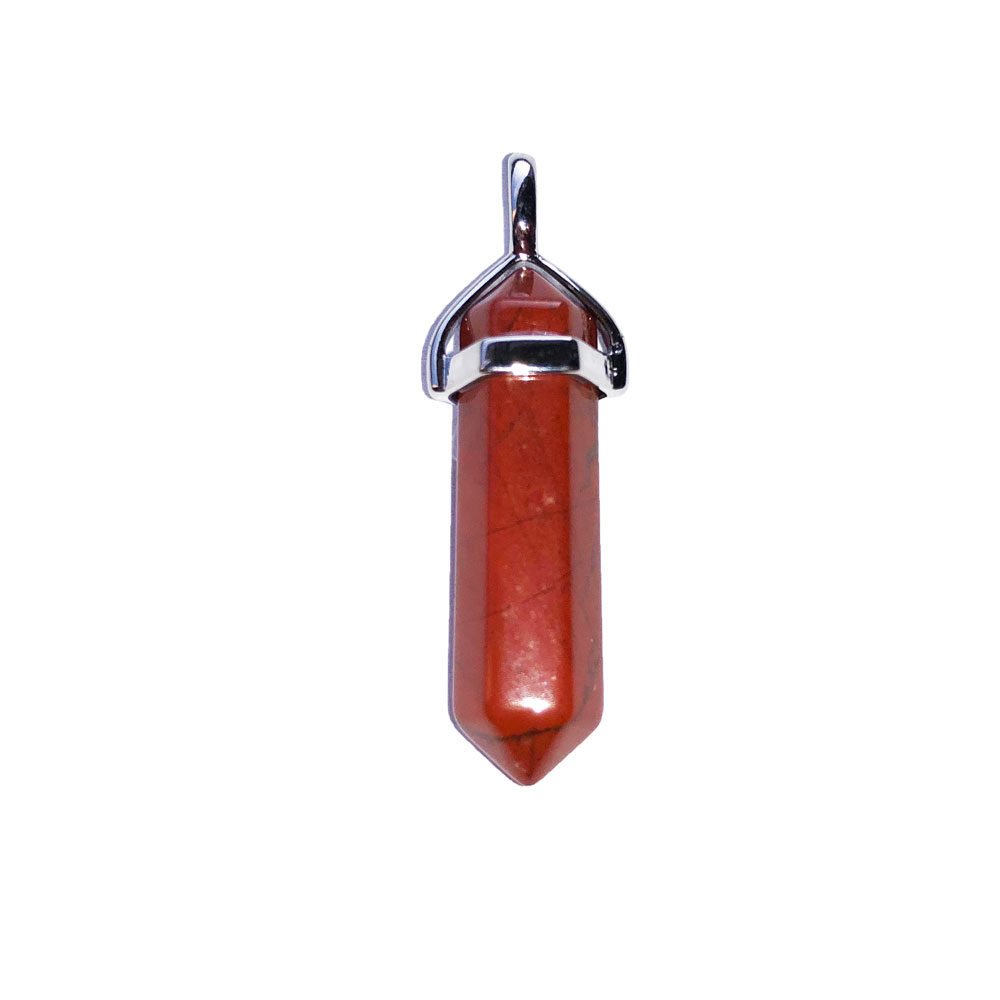 colgante jaspe rojo punta