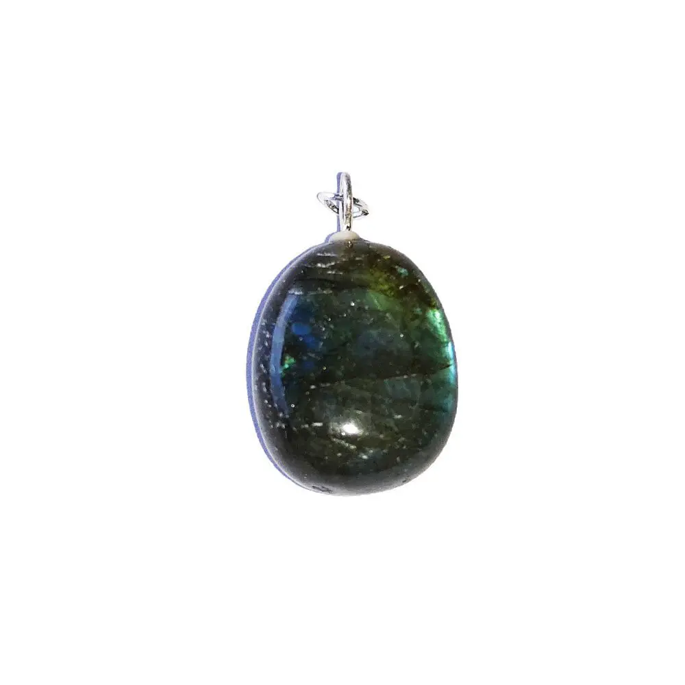 colgante labradorita piedra rodada