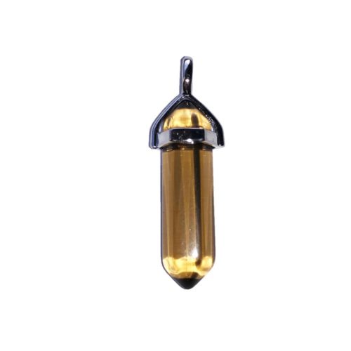 colgante cuarzo ahumado punta