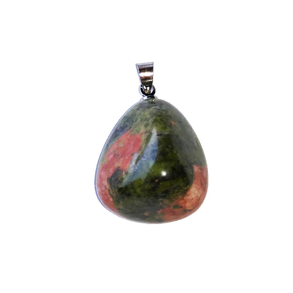 colgante unakita piedra rodada