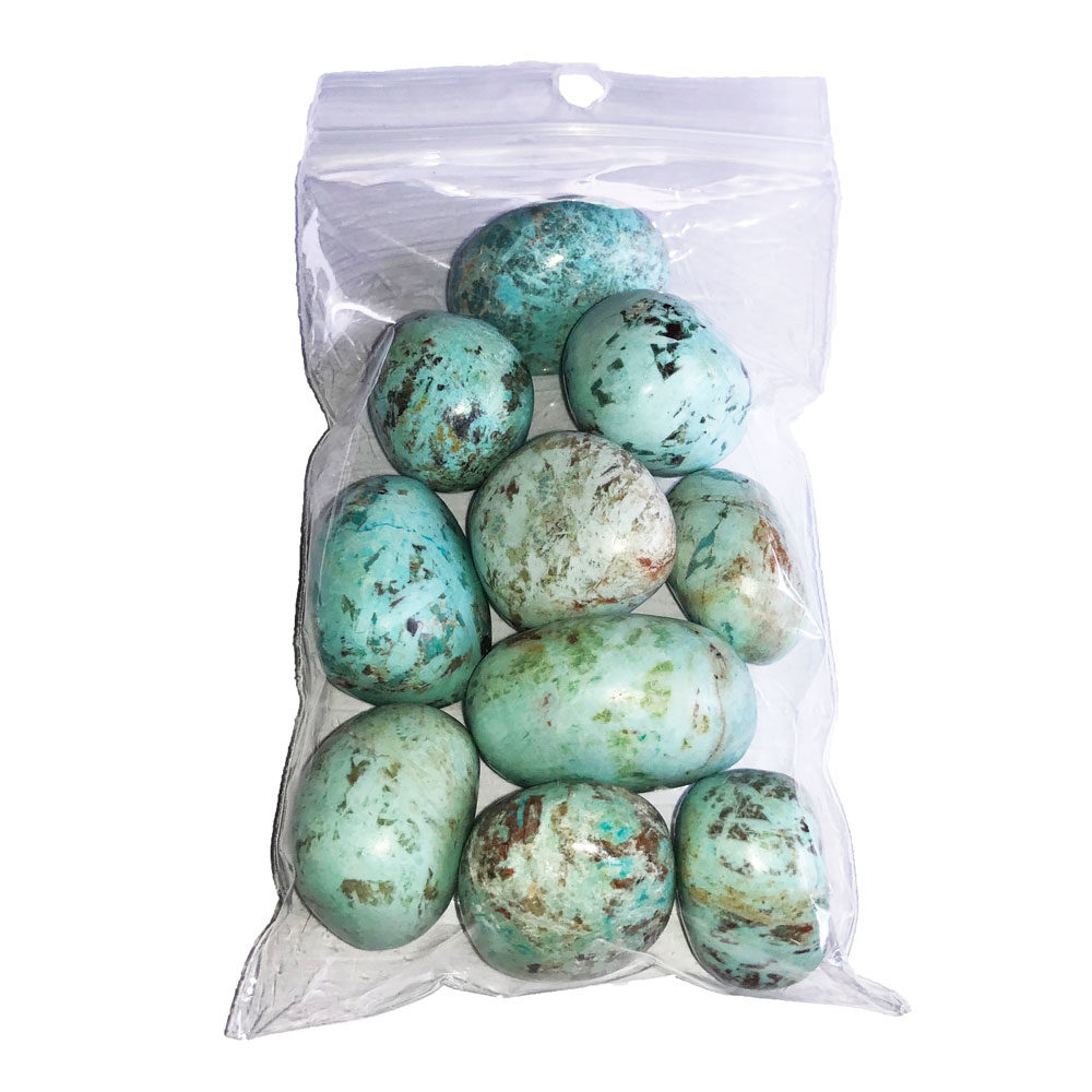bolsa piedras rodadas crisocola 250grs