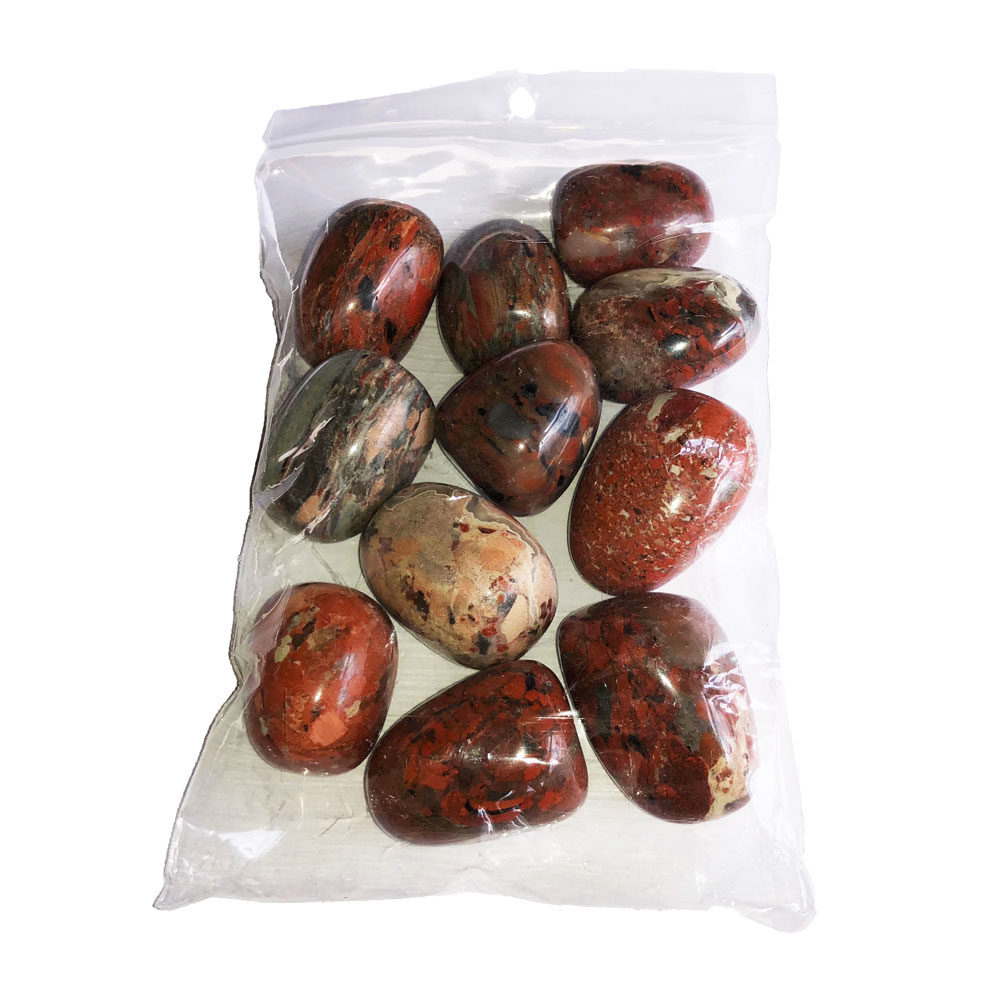 bolsa piedras rodadas jaspe brechado 250grs