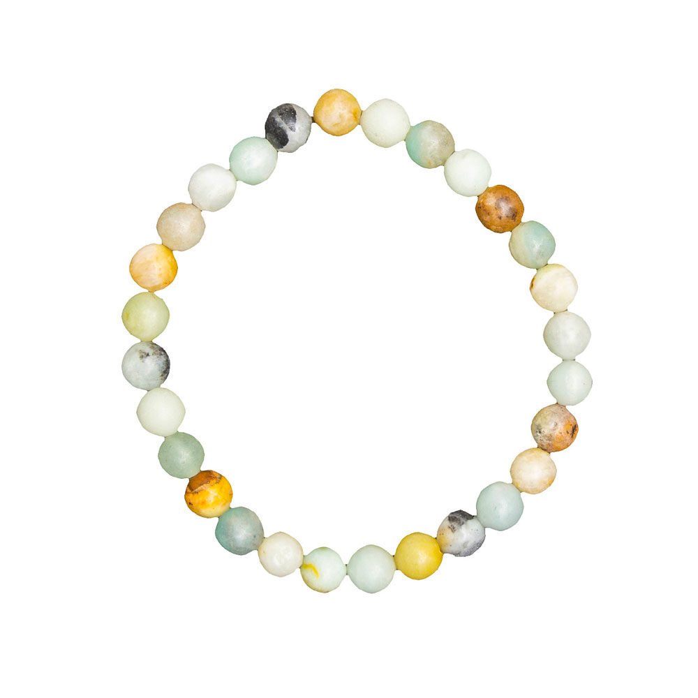 pulsera amazonita multicolor piedras bolas 6mm