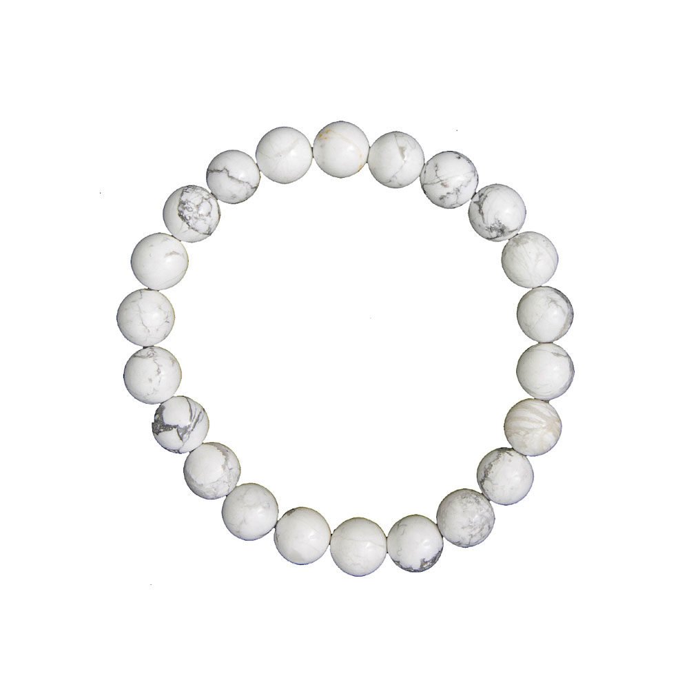pulsera howlita piedras bolas 8mm