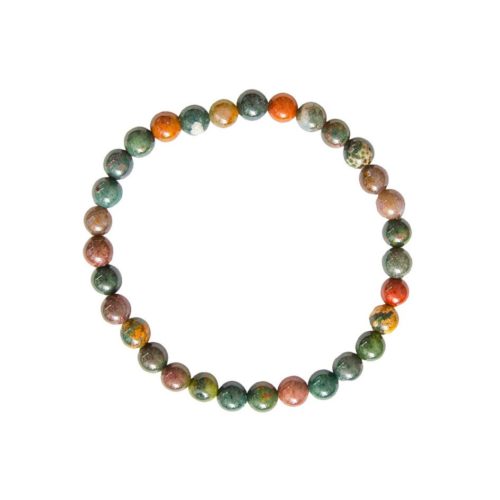 pulsera jaspe heliotropo piedras bolas 6mm