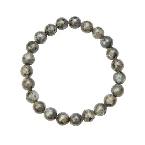 bracelet labradorite avec inclusions pierres boules 8mm