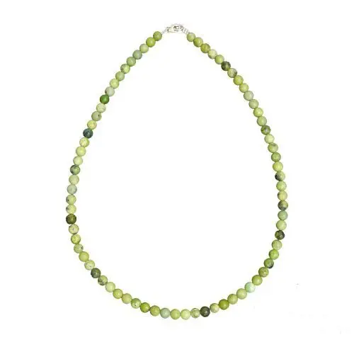 collier chrysoprase pierres boules 06mm