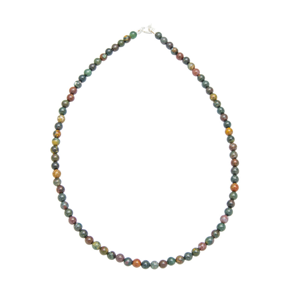 collar jaspe heliotropo piedras bolas 6mm