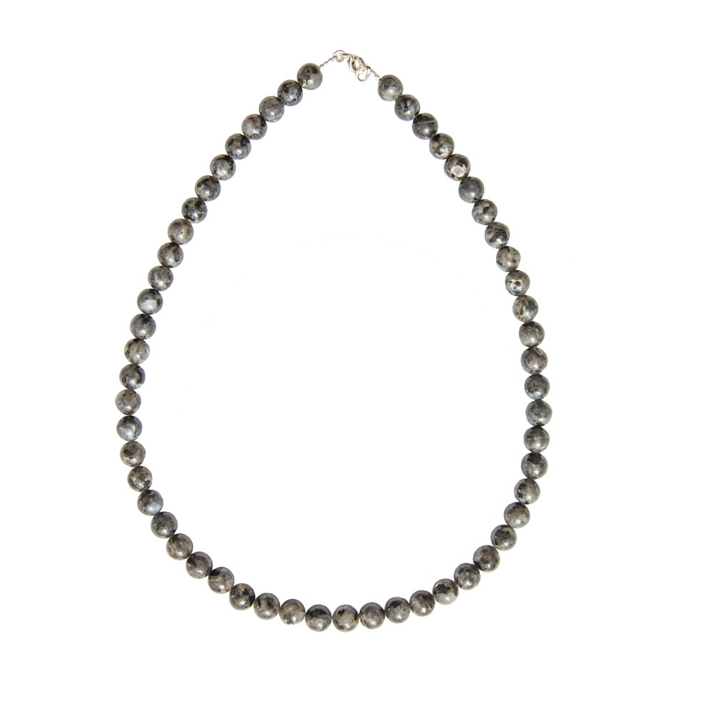 collar labradorita con inclusiones piedras bolas 8mm