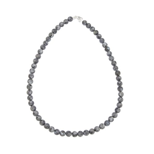 collier larvikite pierres boules 8mm