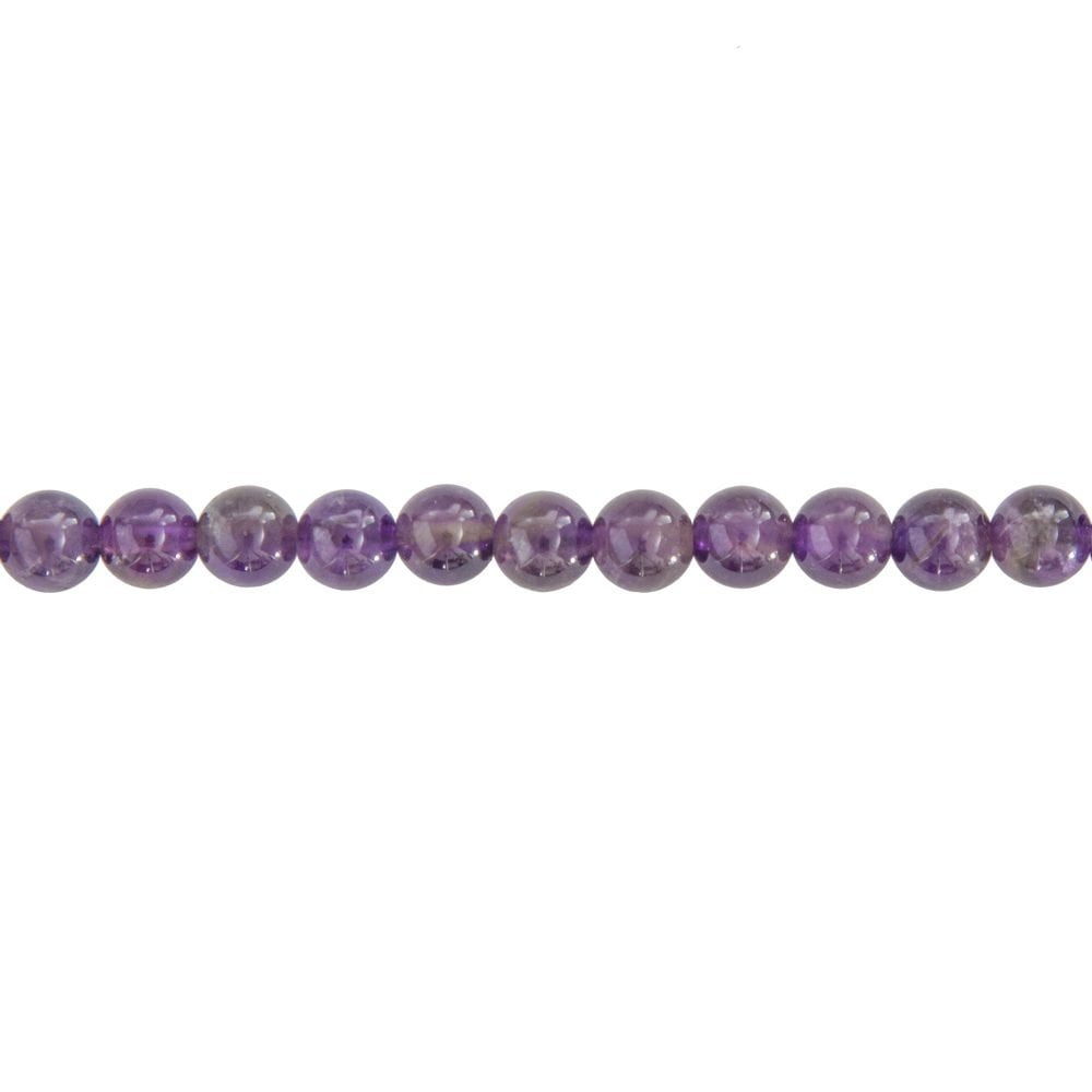 fil améthyste pierres boules 6mm