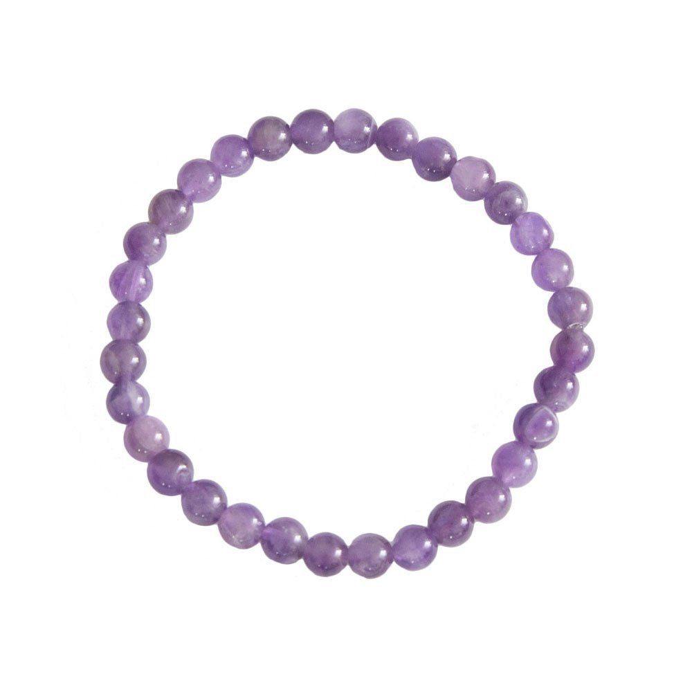 bracelet améthyste pierres boules 6mm