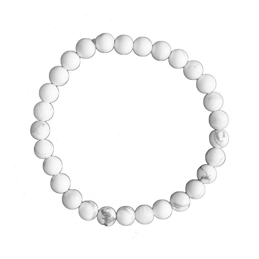 pulsera howlita piedras bolas 6mm