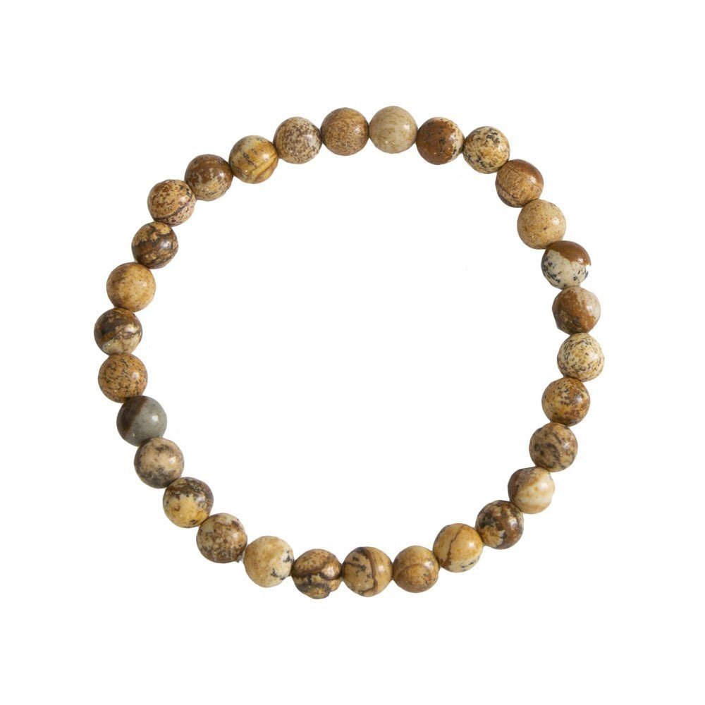 bracelet jaspe paysage pierres boules 6mm