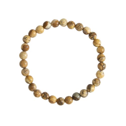 pulsera jaspe paisaje piedras bolas 6mm