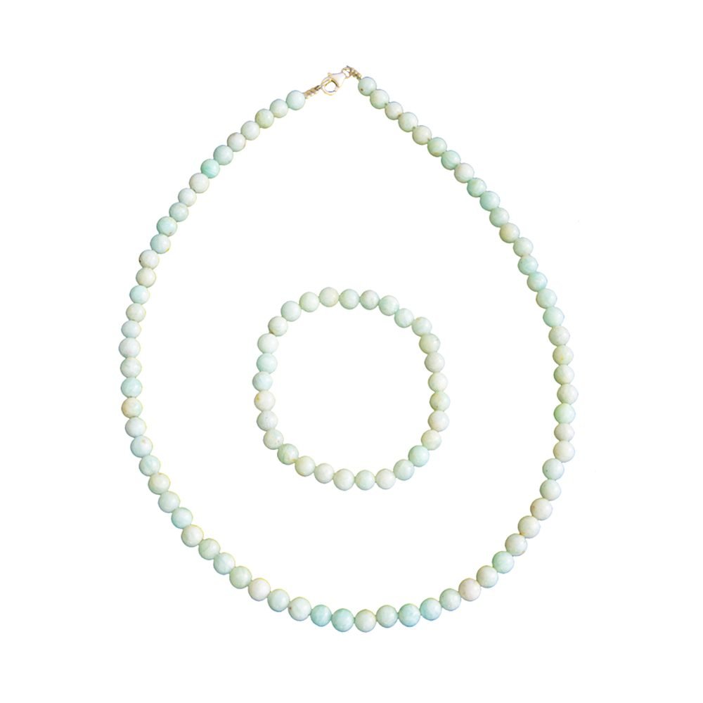 juego amazonita piedras bolas 6mm