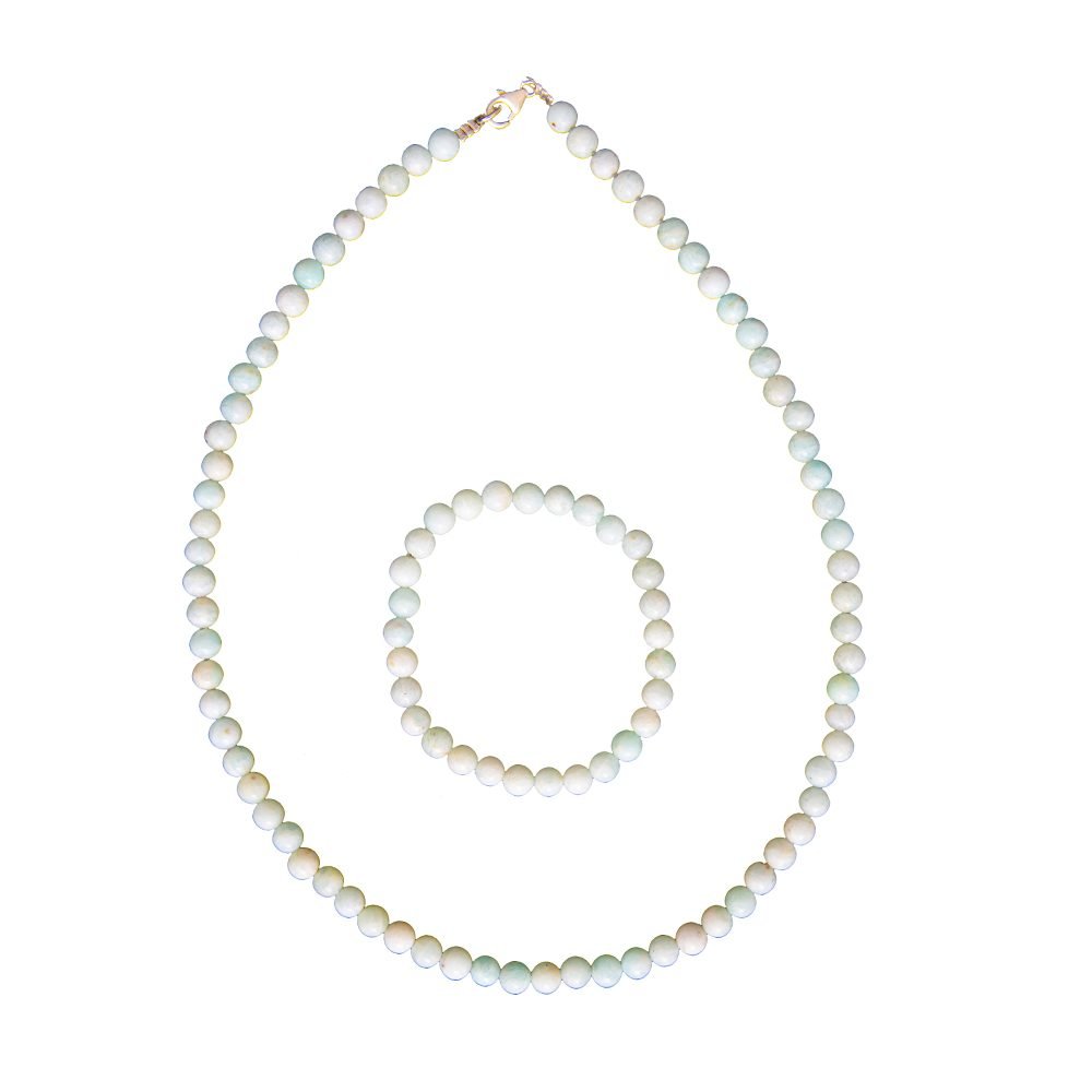 juego amazonita piedras bolas 6mm