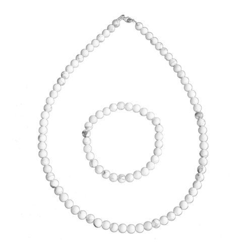 juego howlita piedras bolas 6mm