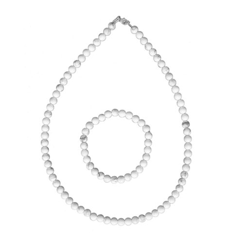 juego howlita piedras bolas 6mm