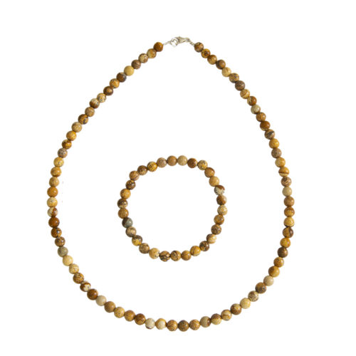 juego jaspe paisaje piedras bolas 6mm