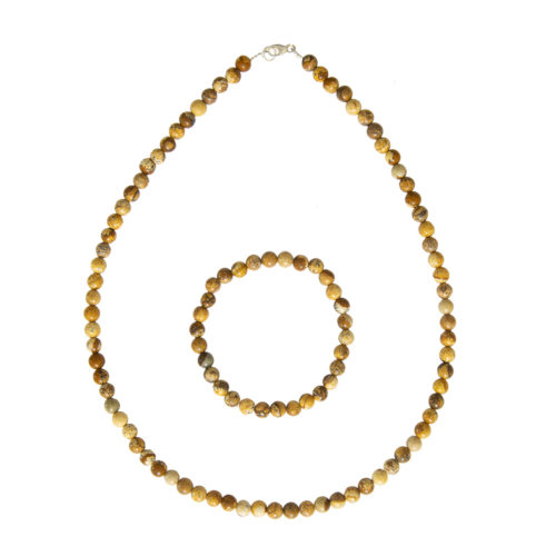 juego jaspe paisaje piedras bolas 6mm