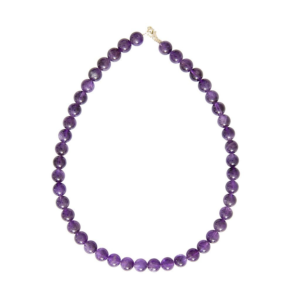 collar amatista piedras bolas 10mm