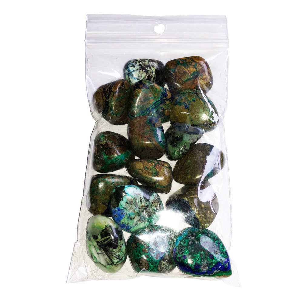 piedras rodadas azurita malaquita 250grs