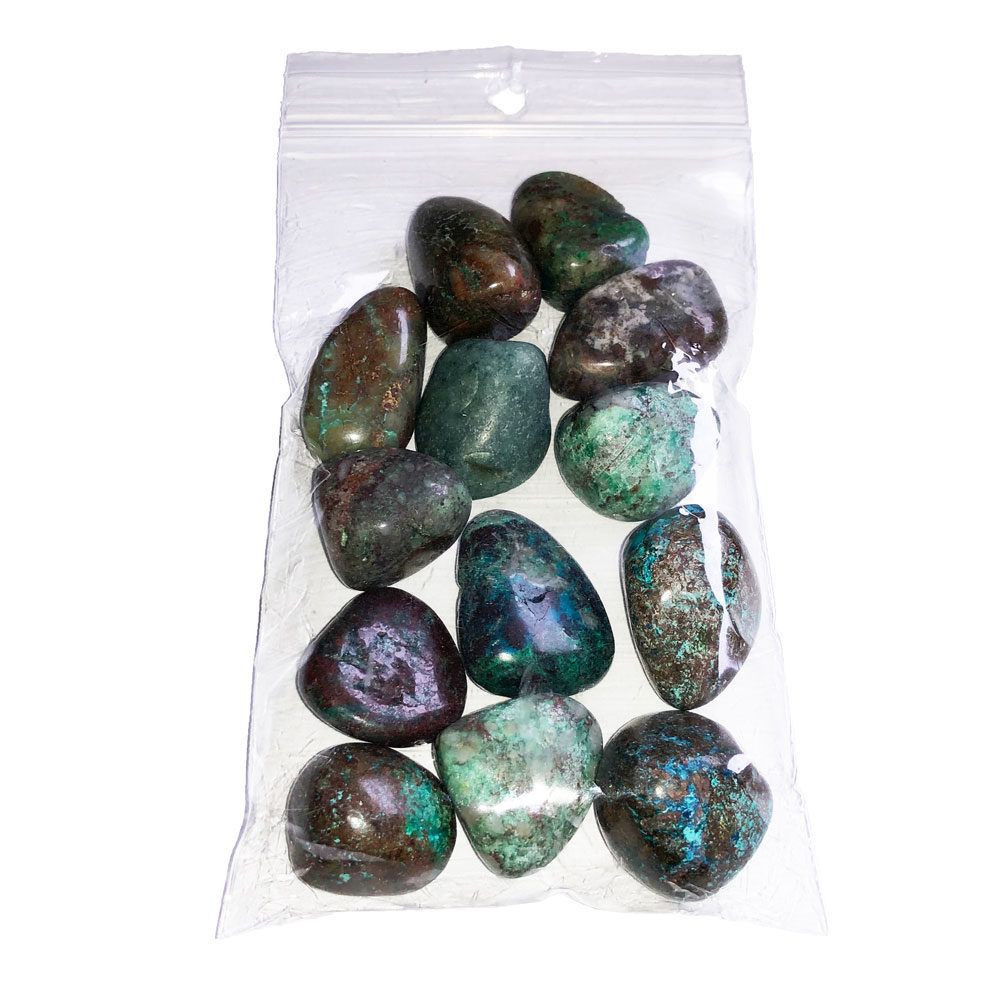 piedras rodadas crisocola turquesa 250grs