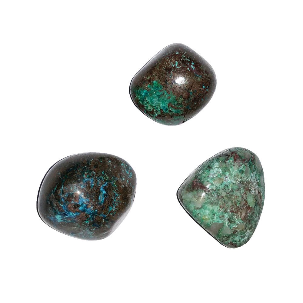 piedra rodada crisocola-turquesa