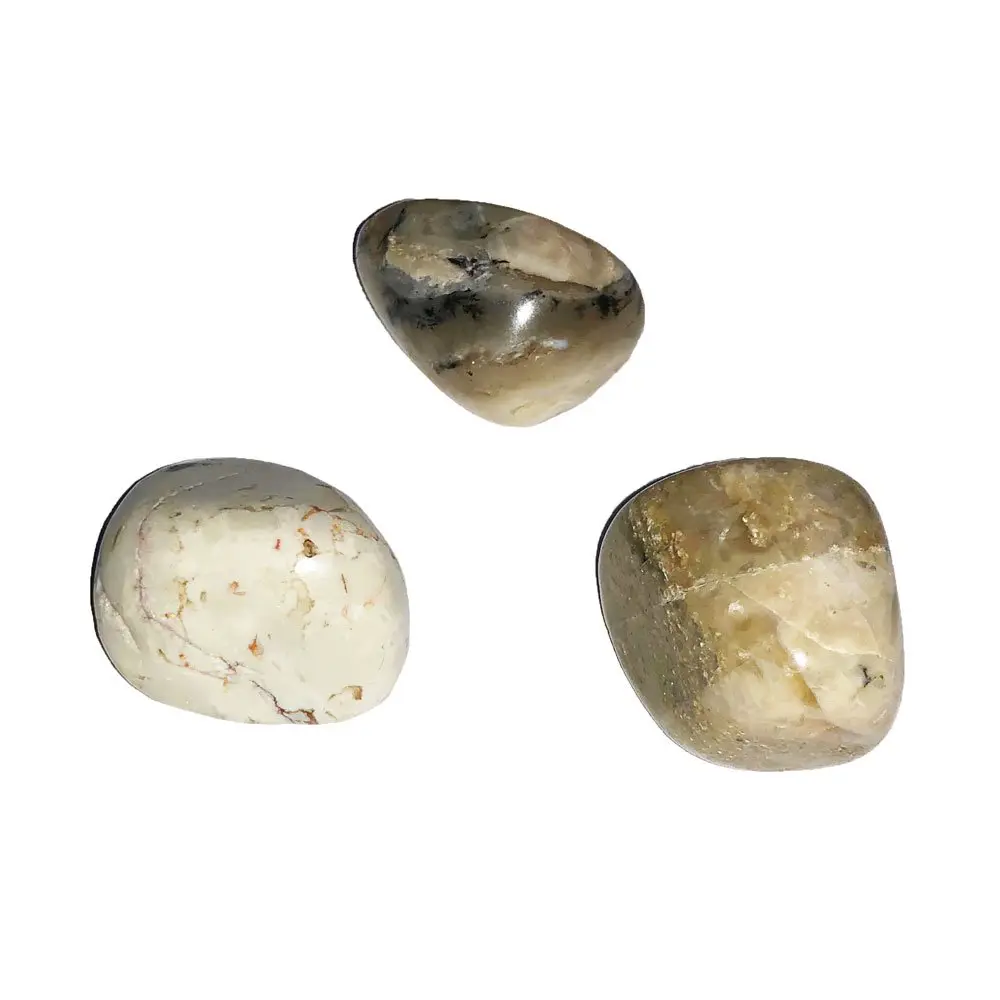 piedra rodada ópalo blanco