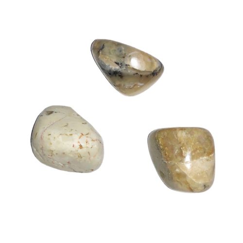 piedra rodada ópalo blanco