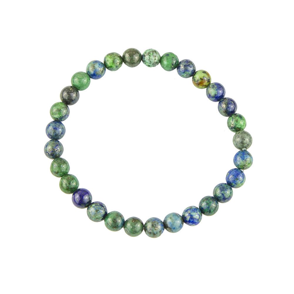 bracelet chrysocolle pierres boules 6mm