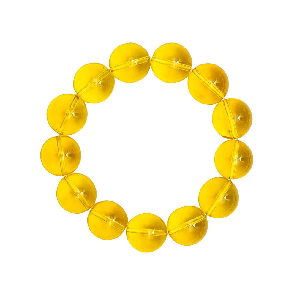 pulsera citrino piedras bolas 14mm