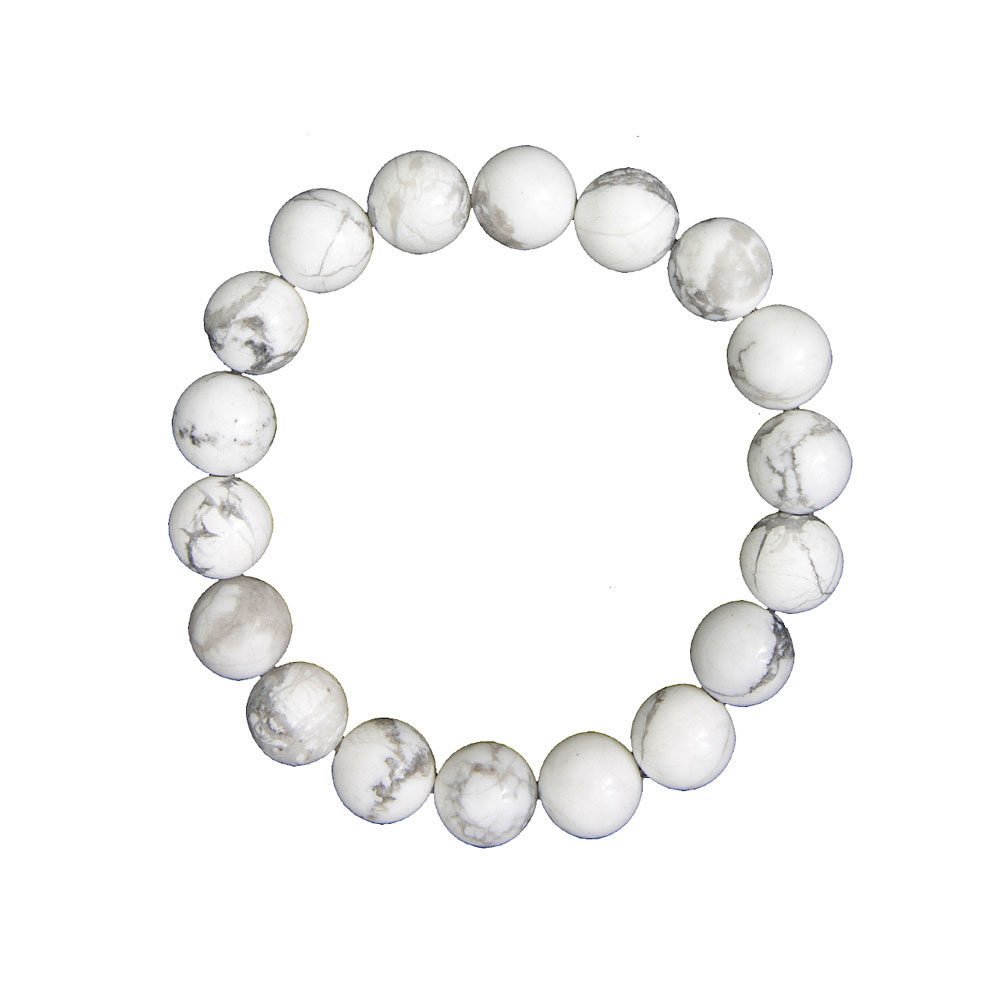 pulsera howlita piedras bolas 10mm