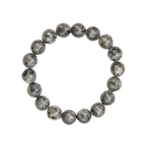 pulsera labradorita con inclusiones piedras bolas 10mm