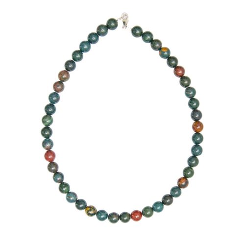 collar jaspe heliotropo piedras bolas 10mm