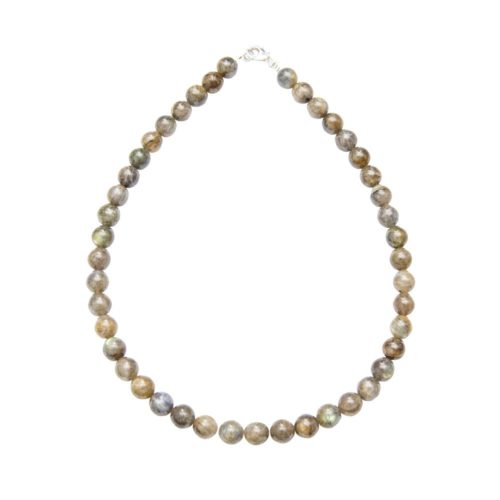 collier labradorite pierres boules 10mm