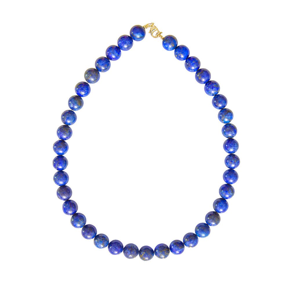 collar lapislázuli piedras bolas 12mm