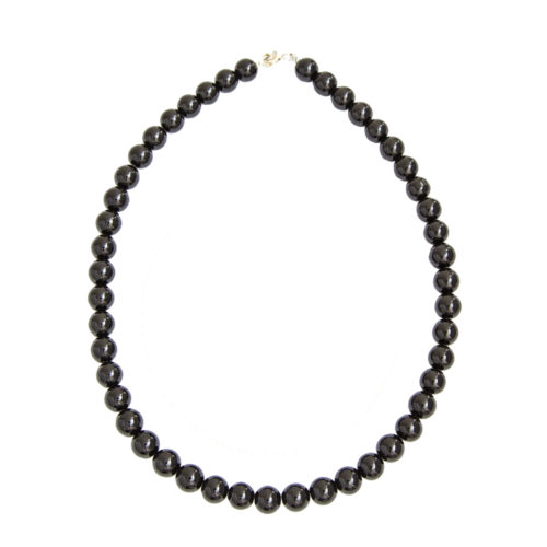 collar obsidiana negra piedras bolas 10mm