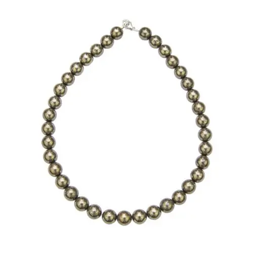 collar pirita de hierro piedras bolas 12mm