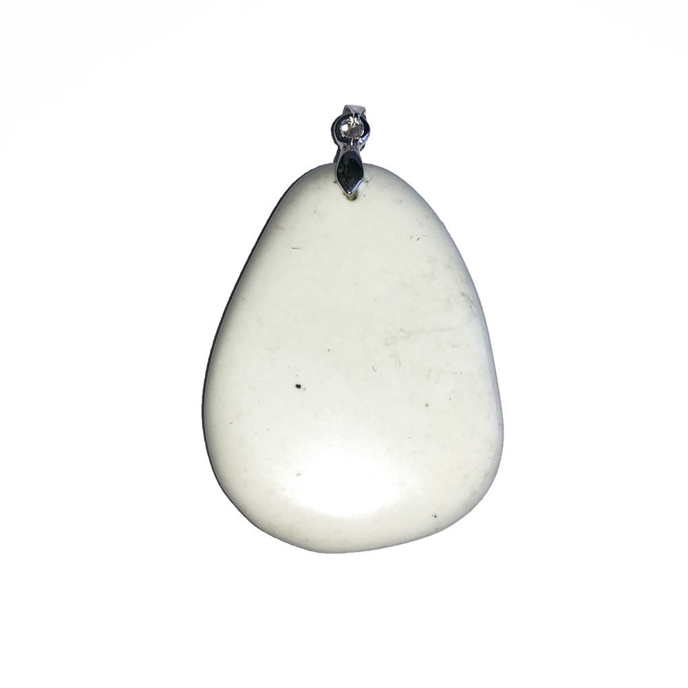 colgante crisoprasa limón piedra plana