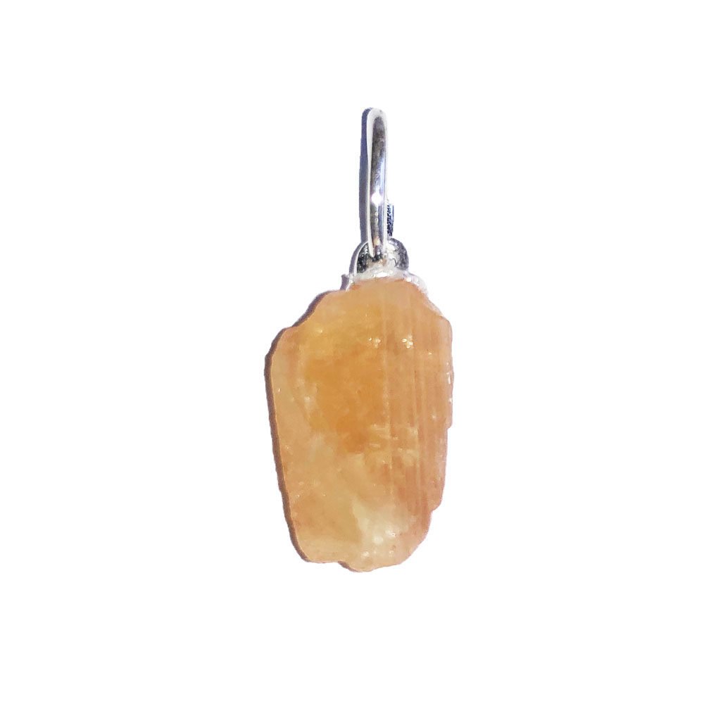 colgante topacio imperial piedra bruta