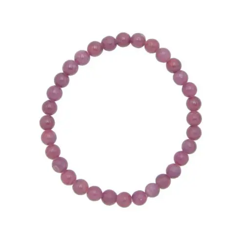 bracelet rubis pierres boules 6mm