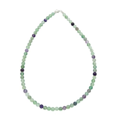 collier fluorite multicolore pierres boules 6mm