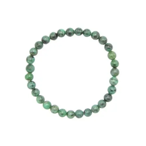 bracelet émeraude pierres boules 6mm