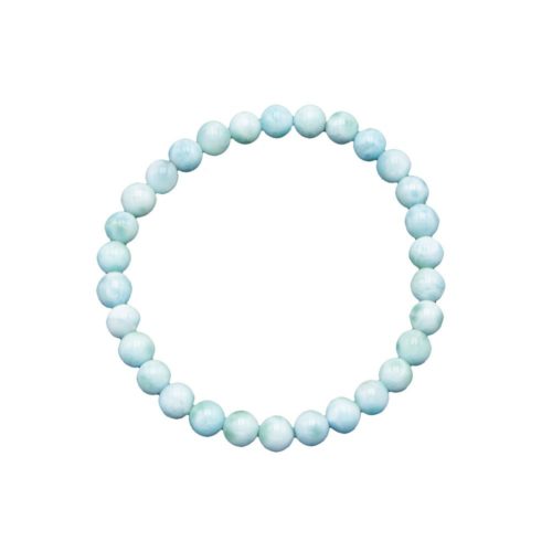 bracelet larimar pierres boules 6mm