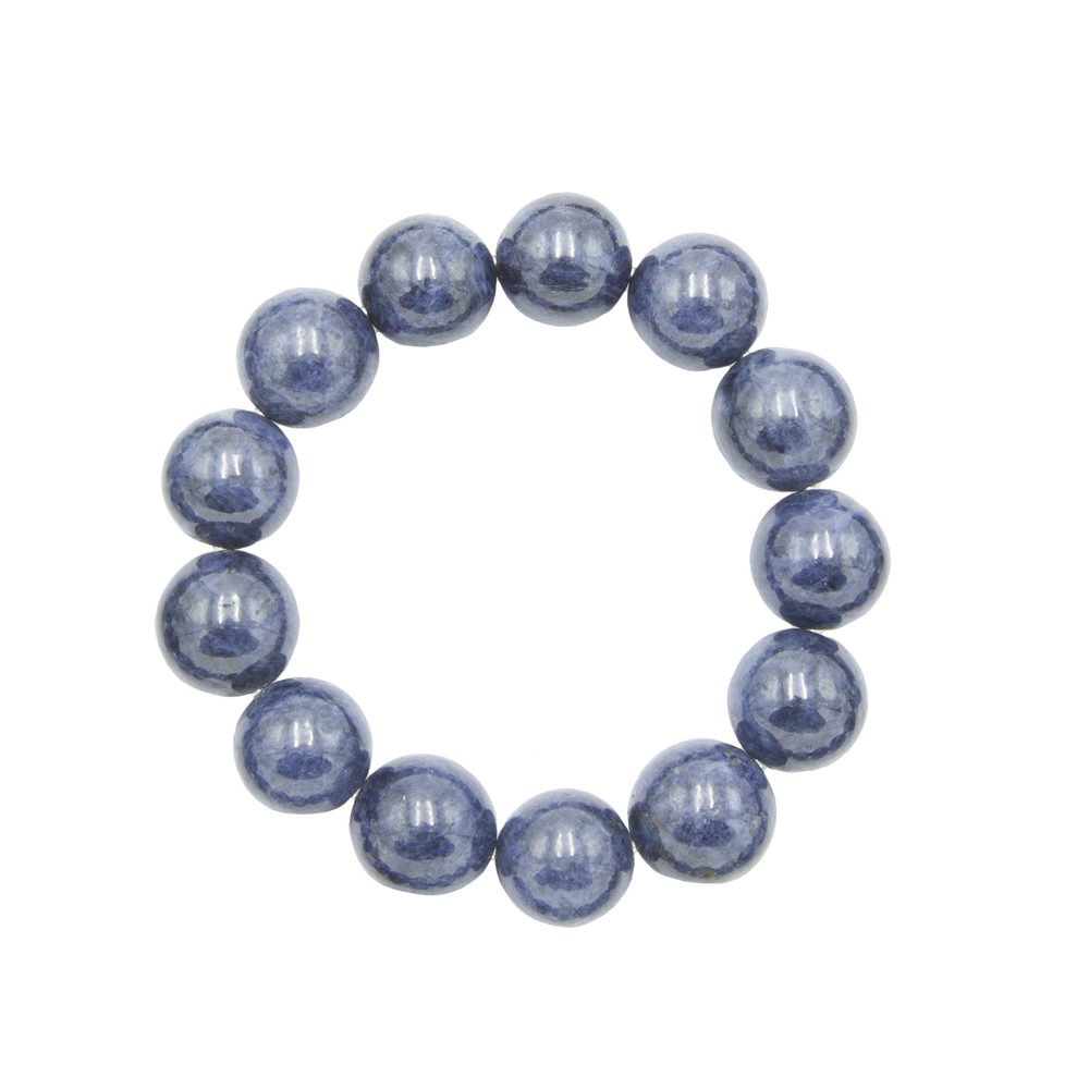bracelet saphir pierres boules 14mm