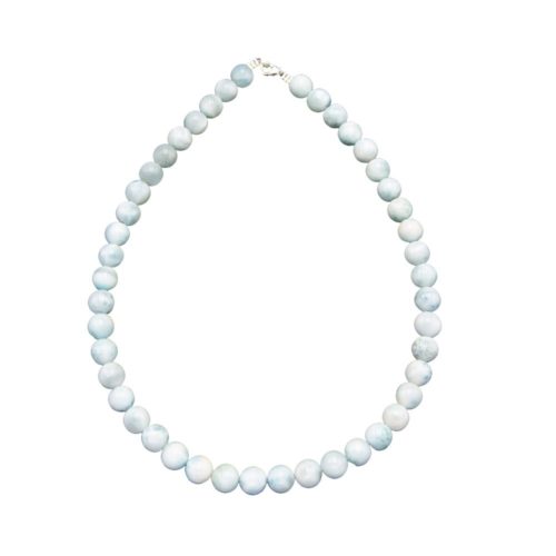 collier larimar pierres boules 10mm
